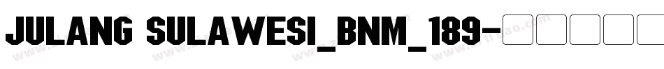 Julang Sulawesi_BNM_189字体转换